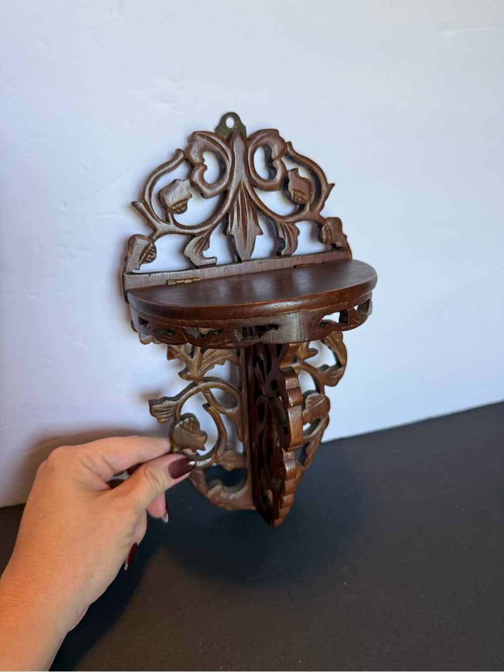 Cottagecore fold out trinket shelf